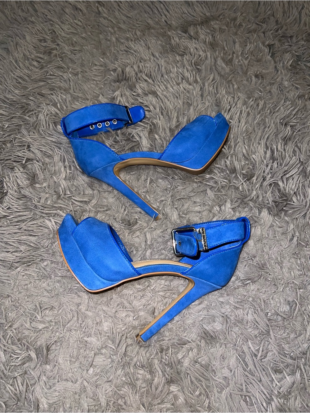 Gianni Bini Blue Suede Heels